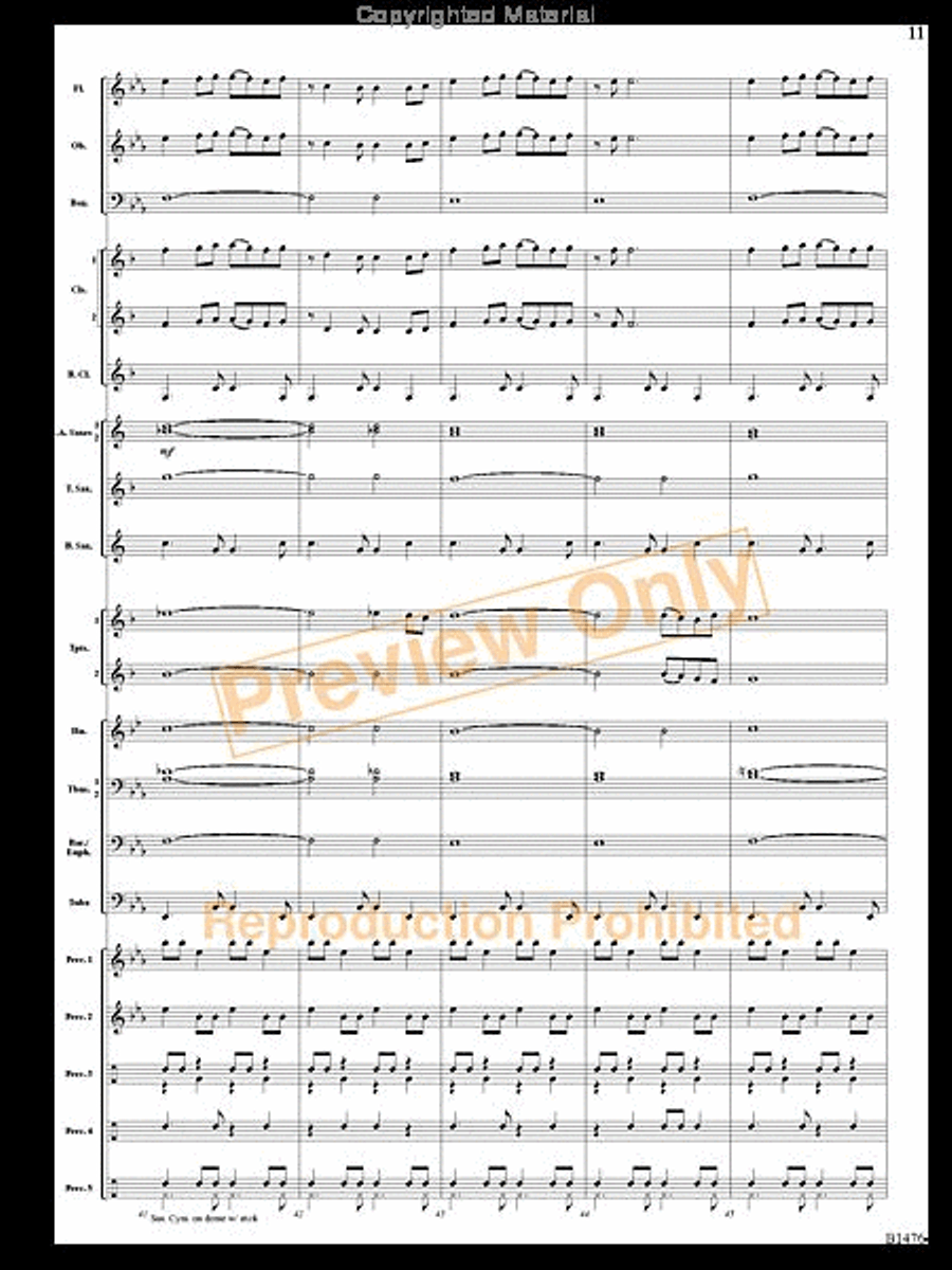 Jungle Dance Jungle Dance Concert Band scores gallery preview page 10