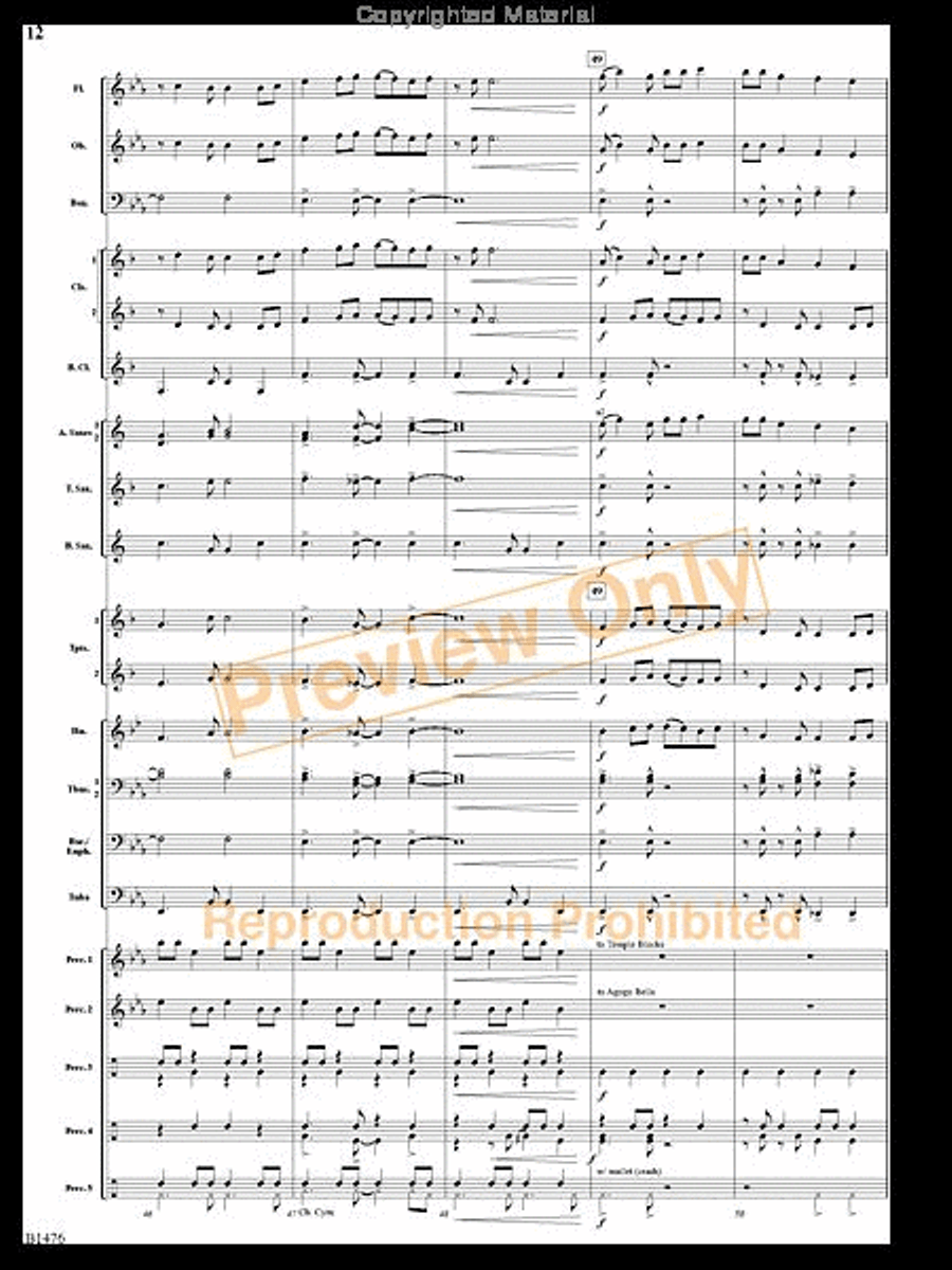 Jungle Dance Jungle Dance Concert Band scores gallery preview page 11