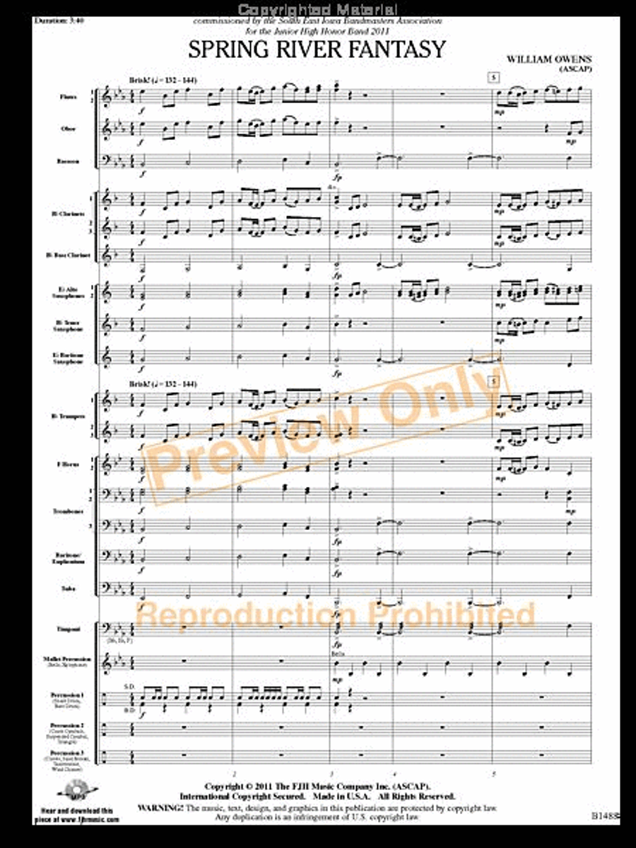 Spring River Fantasy Spring River Fantasy Concert Band scores gallery preview page 2