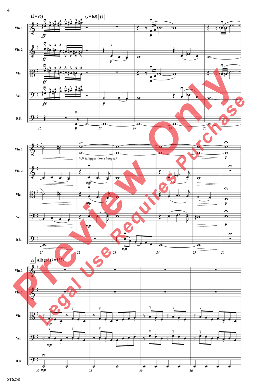 Legend of the Phantom Pirates String Orchestra scores gallery preview page 4