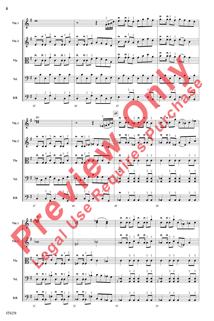 Legend of the Phantom Pirates String Orchestra scores gallery preview page 6