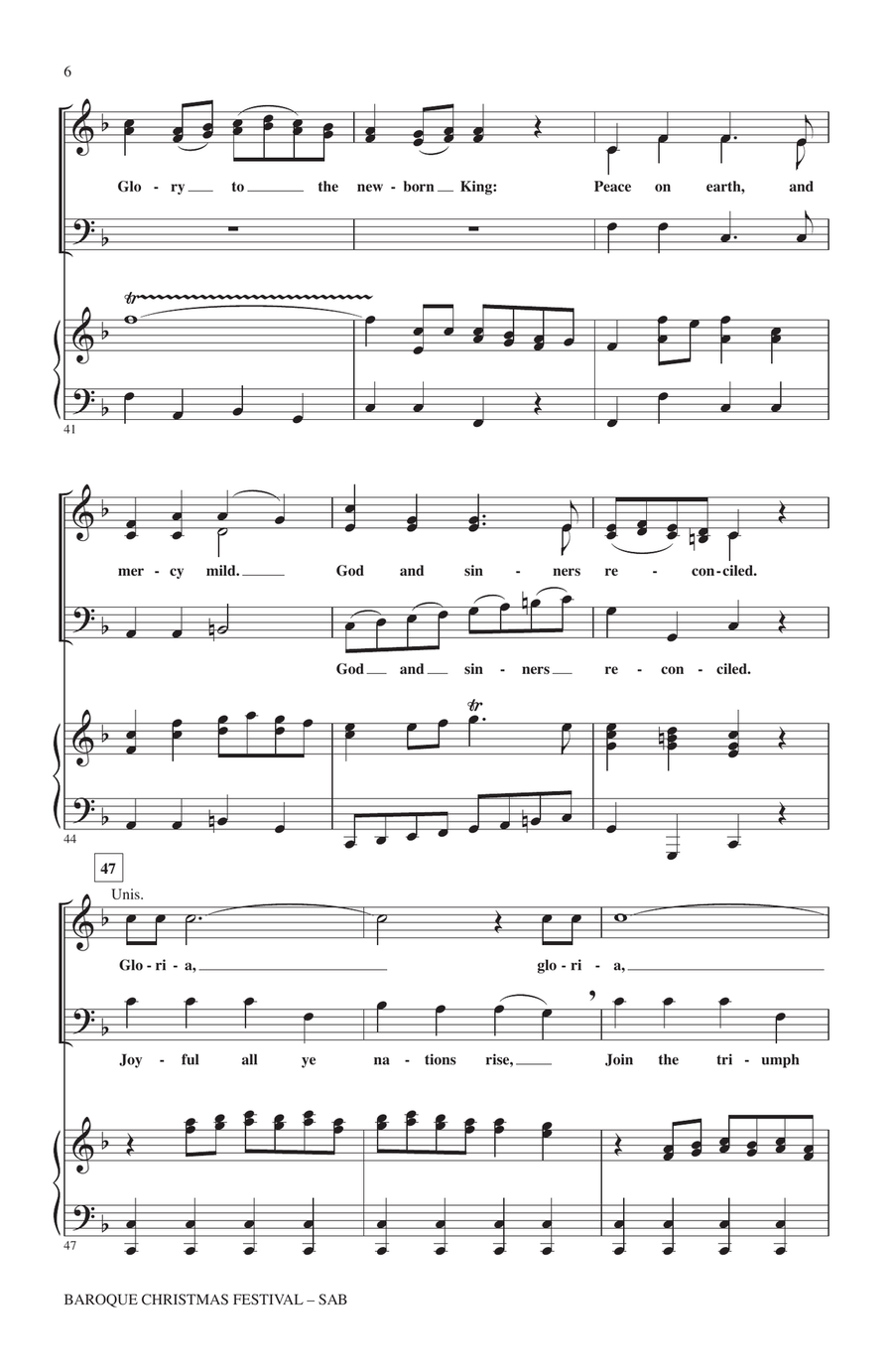 Baroque Christmas Festival (Medley) 3-Part scores gallery preview page 5