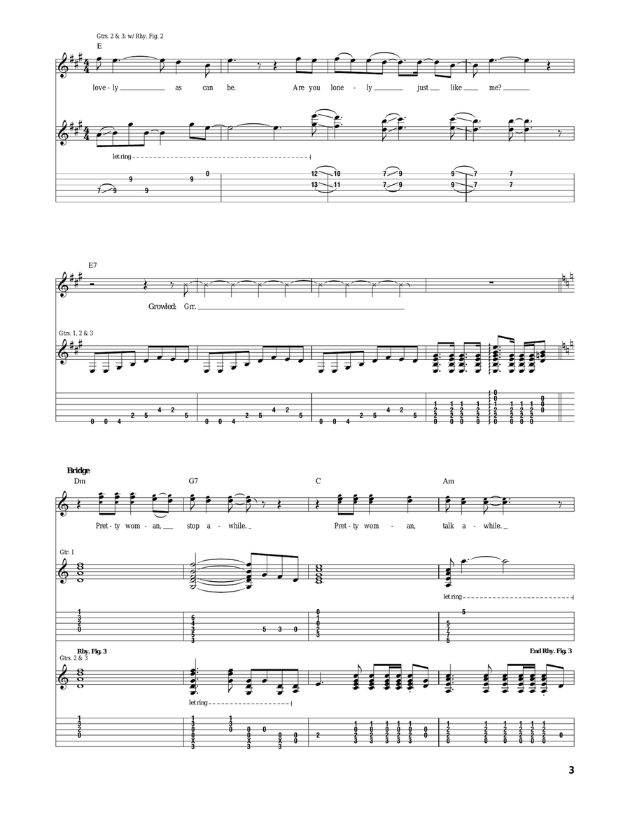 Oh, Pretty Woman Oh, Pretty Woman Acoustic Guitar scores gallery preview page 3