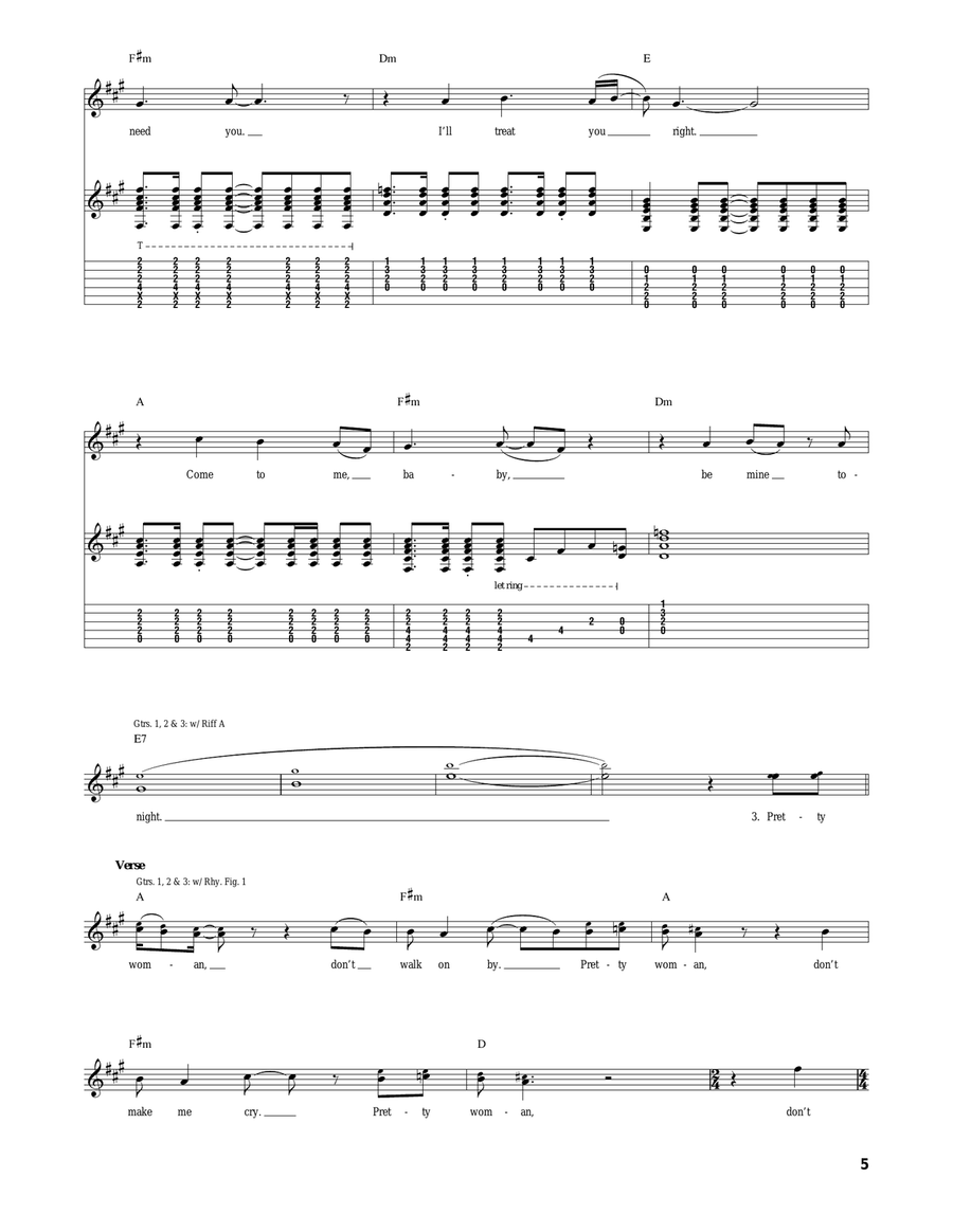 Oh, Pretty Woman Oh, Pretty Woman Acoustic Guitar scores gallery preview page 5