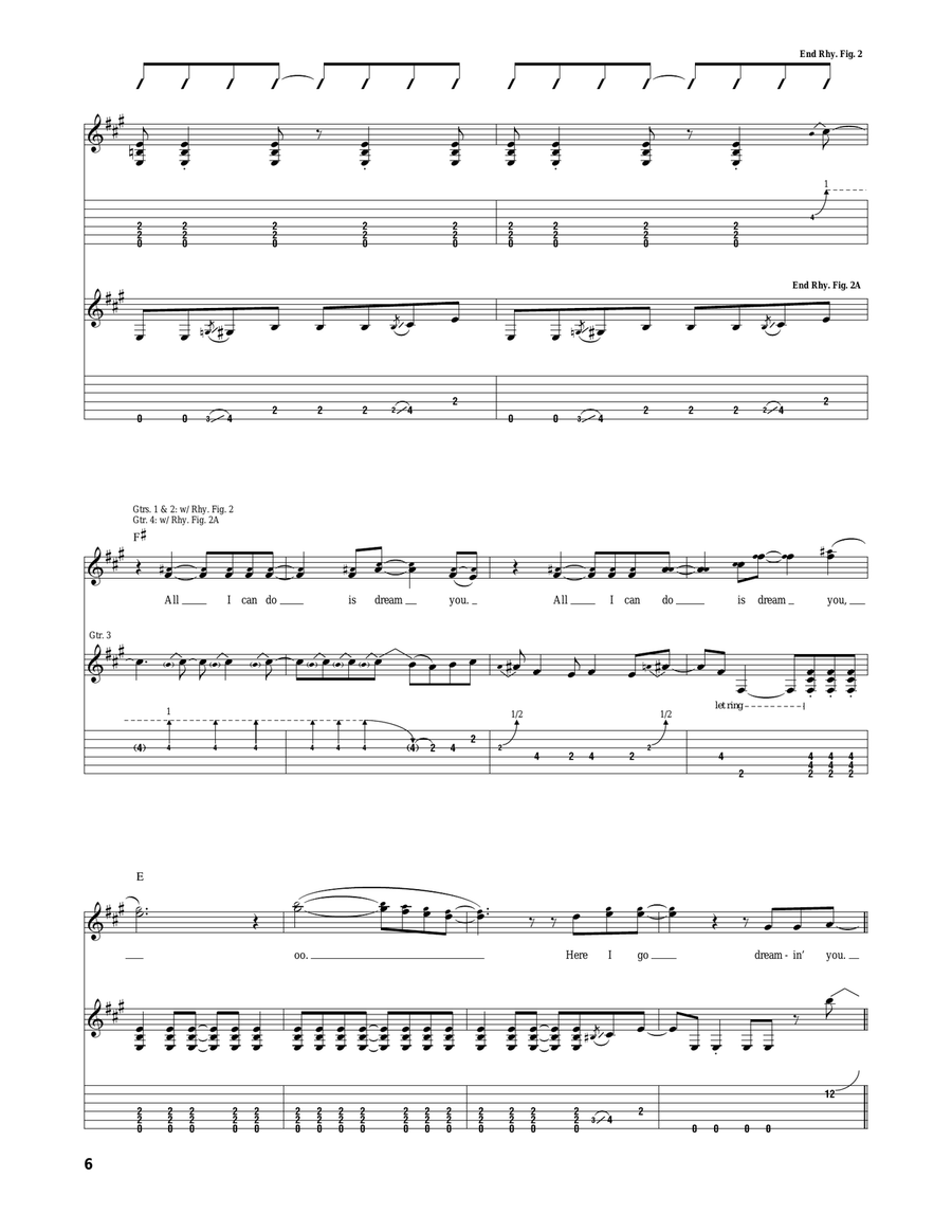(All I Can Do Is) Dream You Acoustic Guitar scores gallery preview page 6