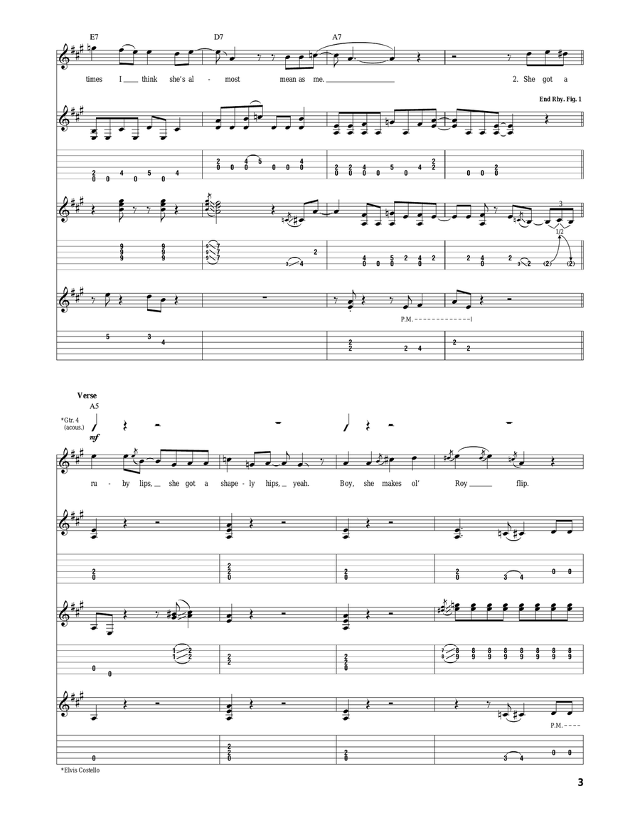 Mean Woman Blues Mean Woman Blues Acoustic Guitar scores gallery preview page 3