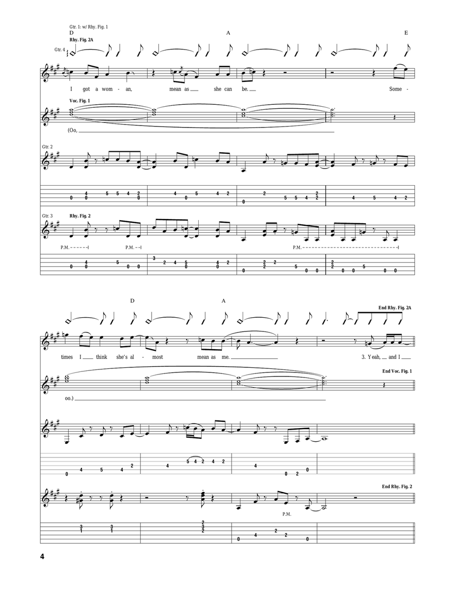 Mean Woman Blues Mean Woman Blues Acoustic Guitar scores gallery preview page 4