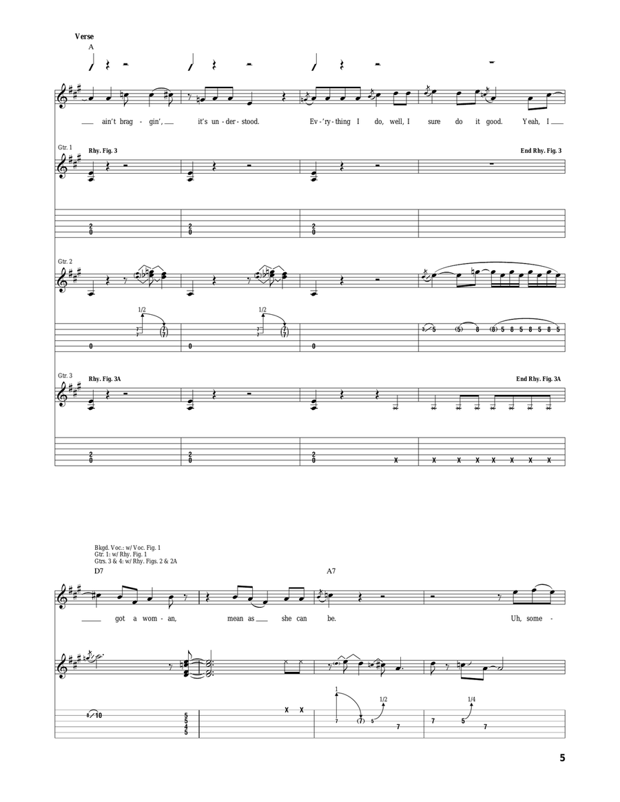 Mean Woman Blues Mean Woman Blues Acoustic Guitar scores gallery preview page 5