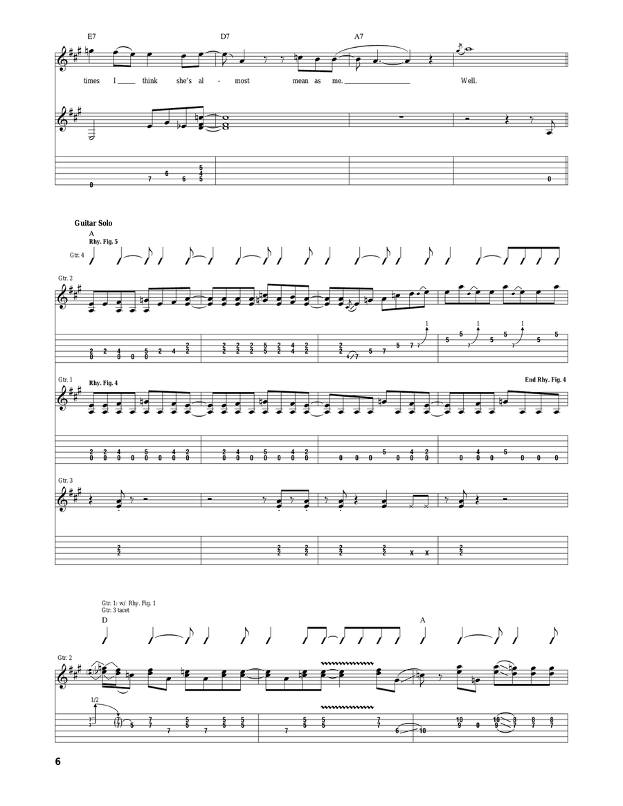 Mean Woman Blues Mean Woman Blues Acoustic Guitar scores gallery preview page 6