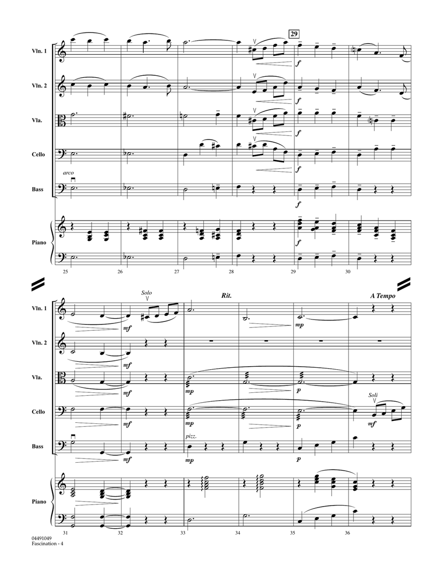 Fascination (Valse Tzigane) - Full Score Orchestra scores gallery preview page 4