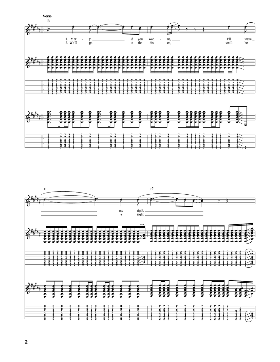 Mary Mary Acoustic Guitar scores gallery preview page 2