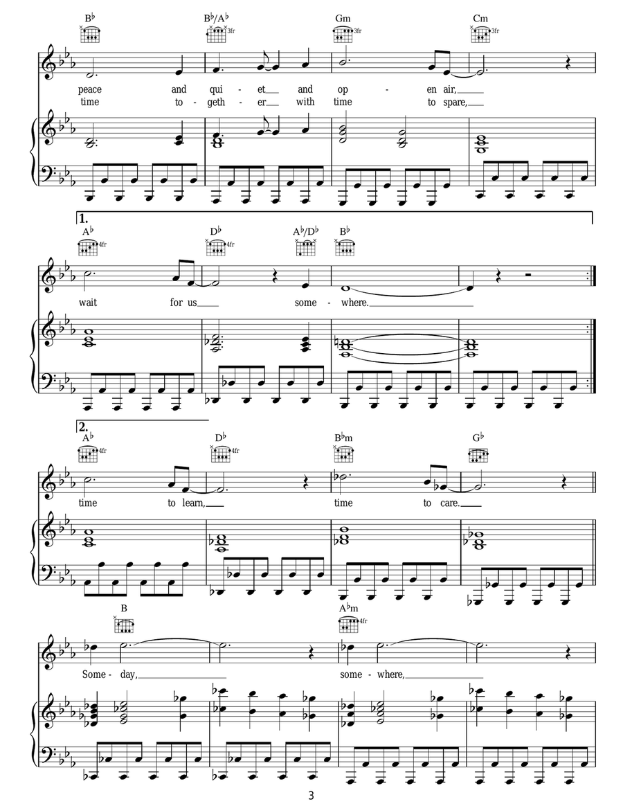 Somewhere (from West Side Story) Guitar scores gallery preview page 3