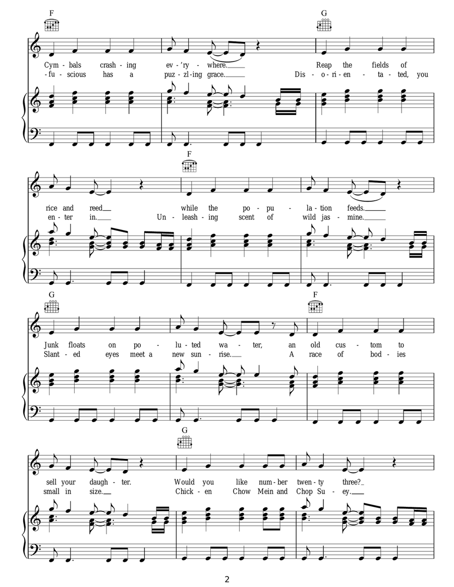 Hong Kong Garden Hong Kong Garden Acoustic Guitar scores gallery preview page 2