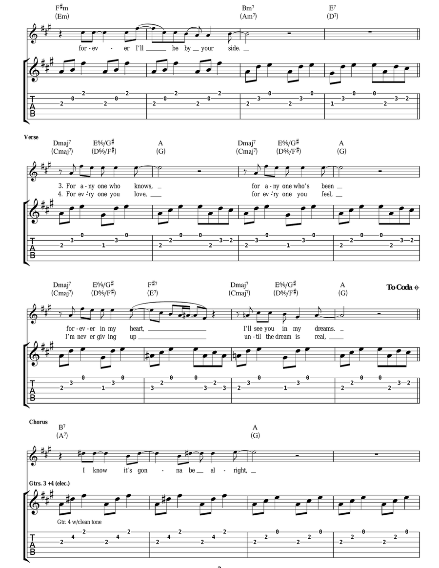 For Anyone For Anyone Guitar Tablature scores gallery preview page 2