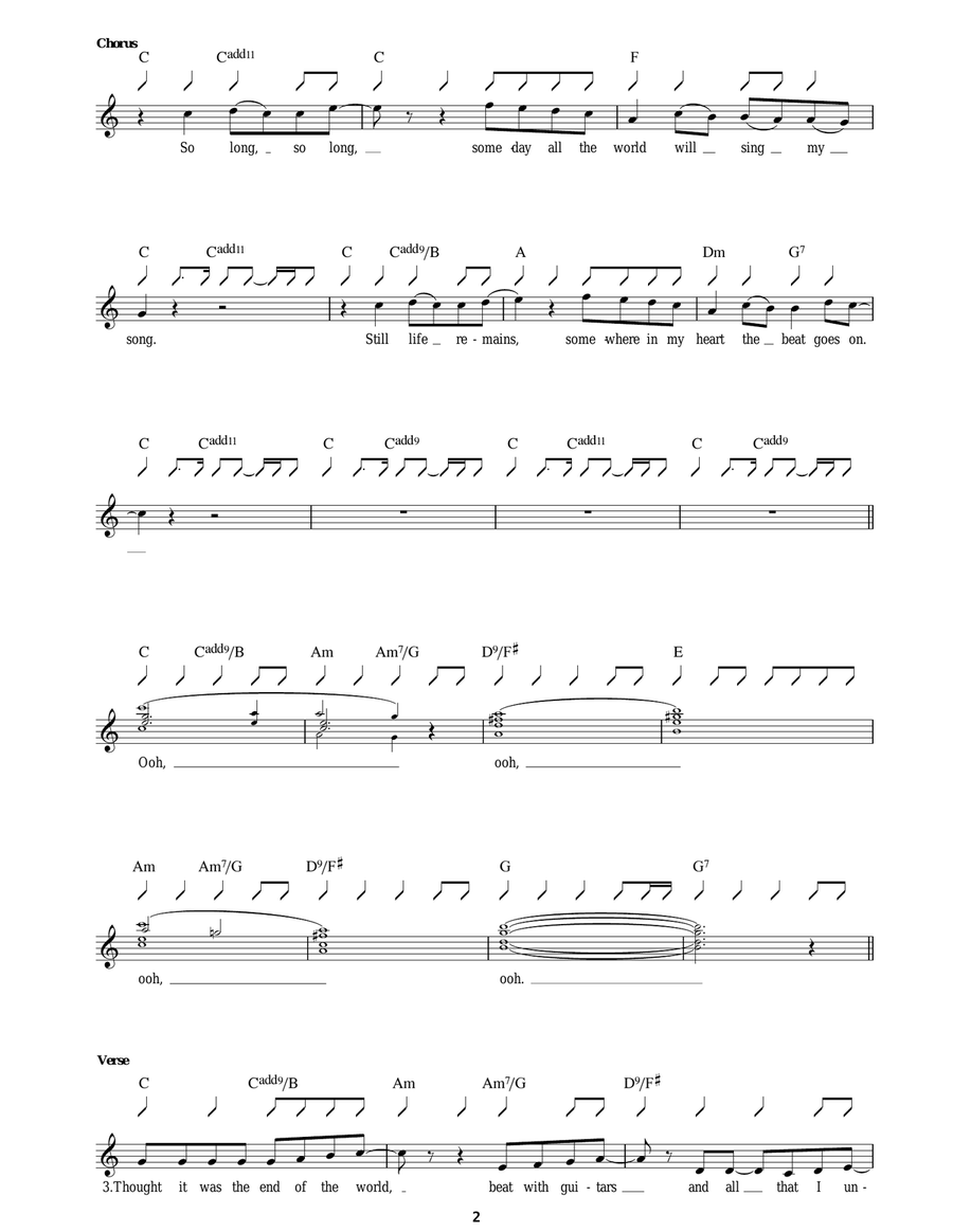 The Beat Goes On The Beat Goes On Guitar Tablature scores gallery preview page 2