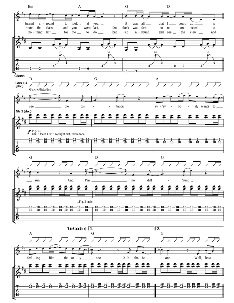 The Distance The Distance Acoustic Guitar scores gallery preview page 3