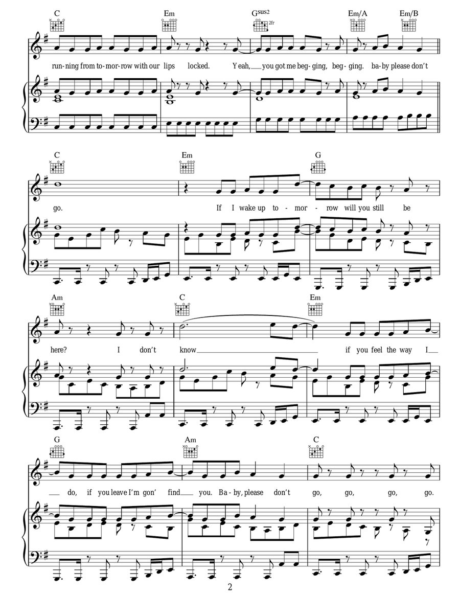 Please Don't Go Acoustic Guitar scores gallery preview page 2
