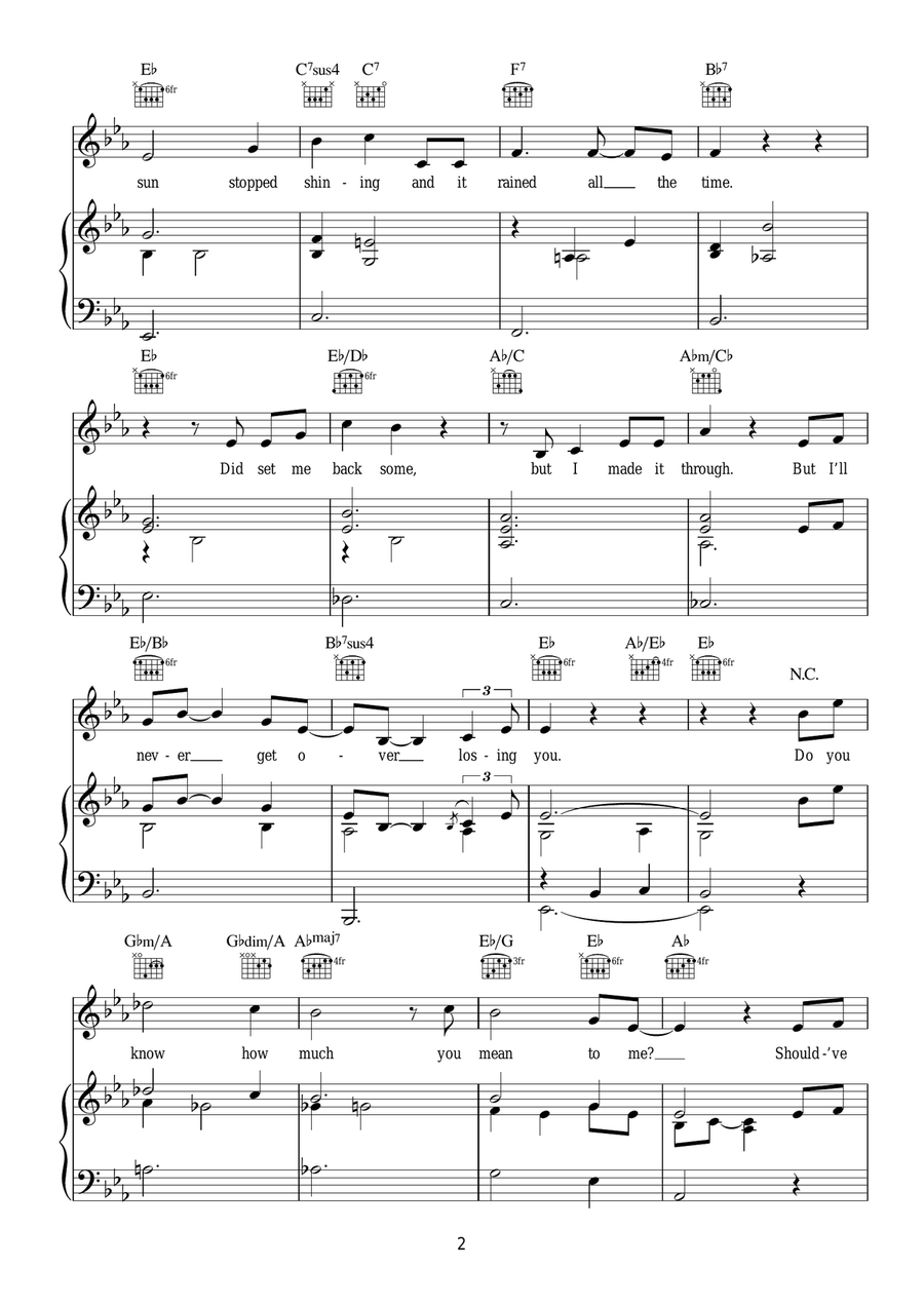 Losing You Losing You Acoustic Guitar scores gallery preview page 2