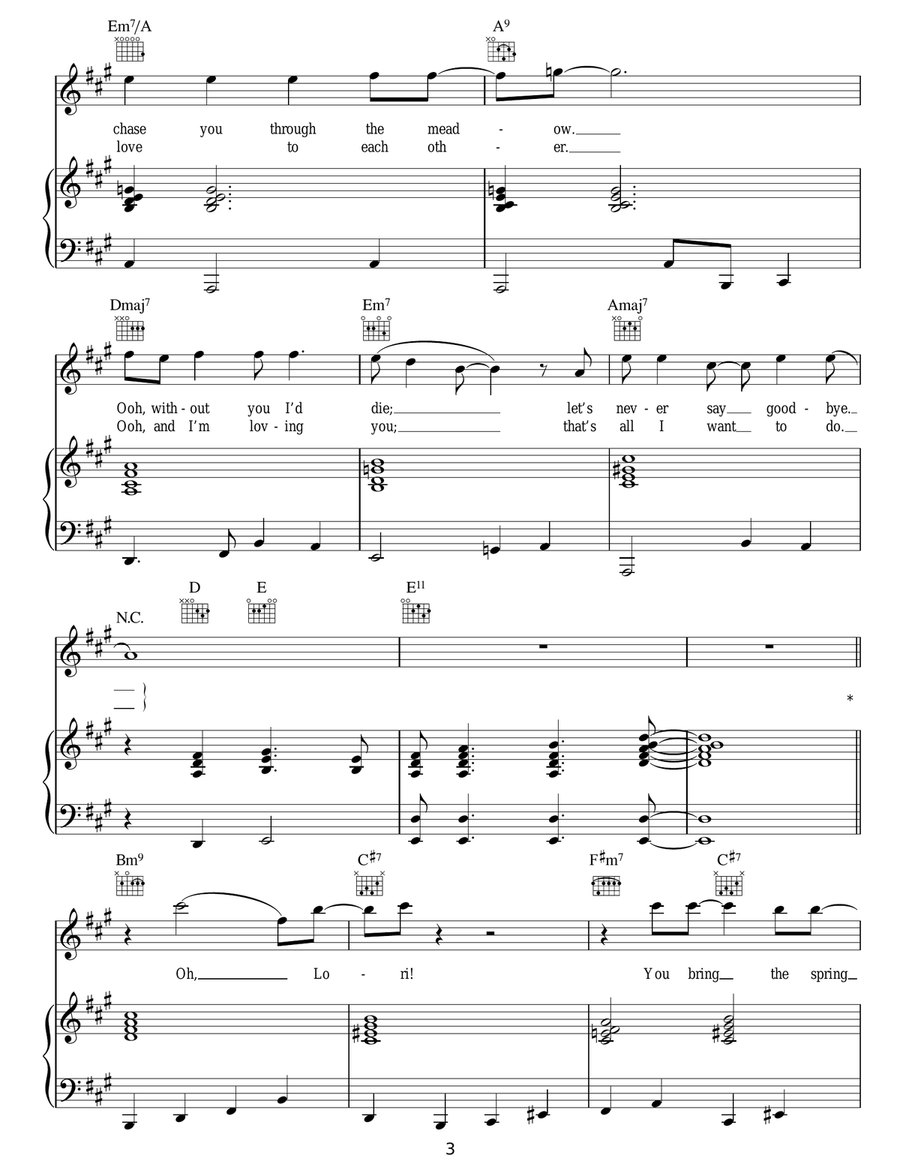 Oh Lori Acoustic Guitar scores gallery preview page 3