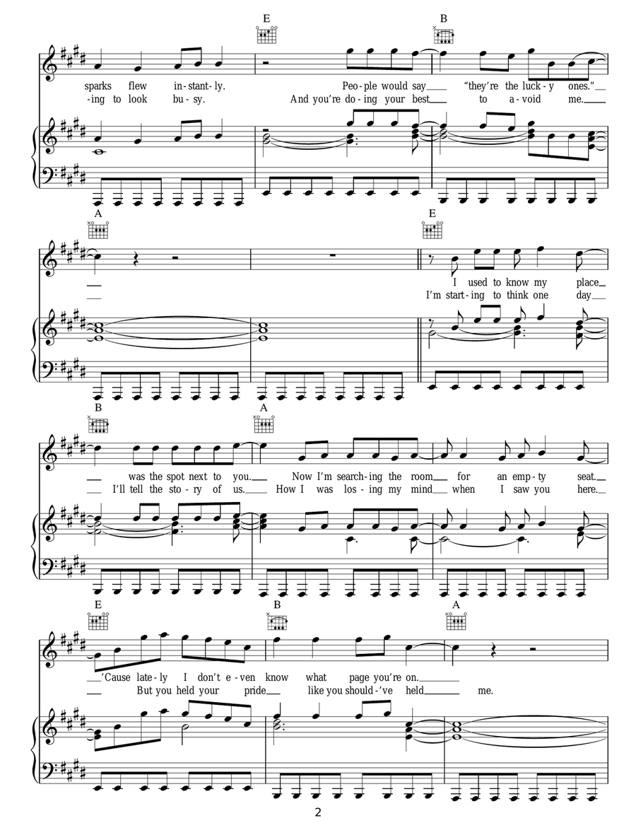 The Story Of Us The Story Of Us Acoustic Guitar scores gallery preview page 2