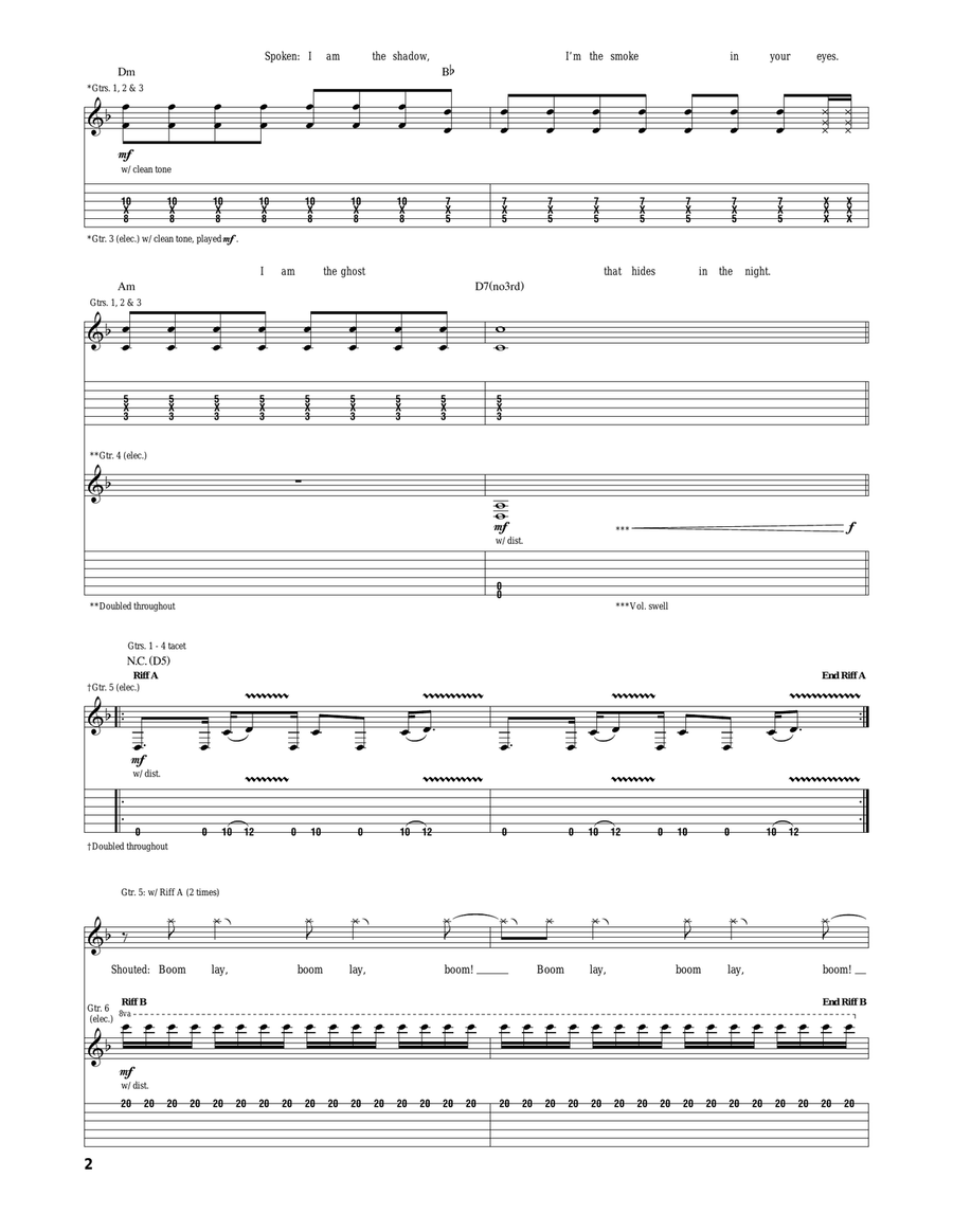 Diamond Eyes (Boom-Lay Boom-Lay Boom) Acoustic Guitar scores gallery preview page 2