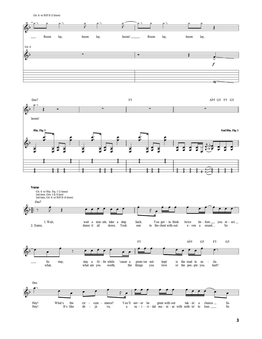 Diamond Eyes (Boom-Lay Boom-Lay Boom) Acoustic Guitar scores gallery preview page 3