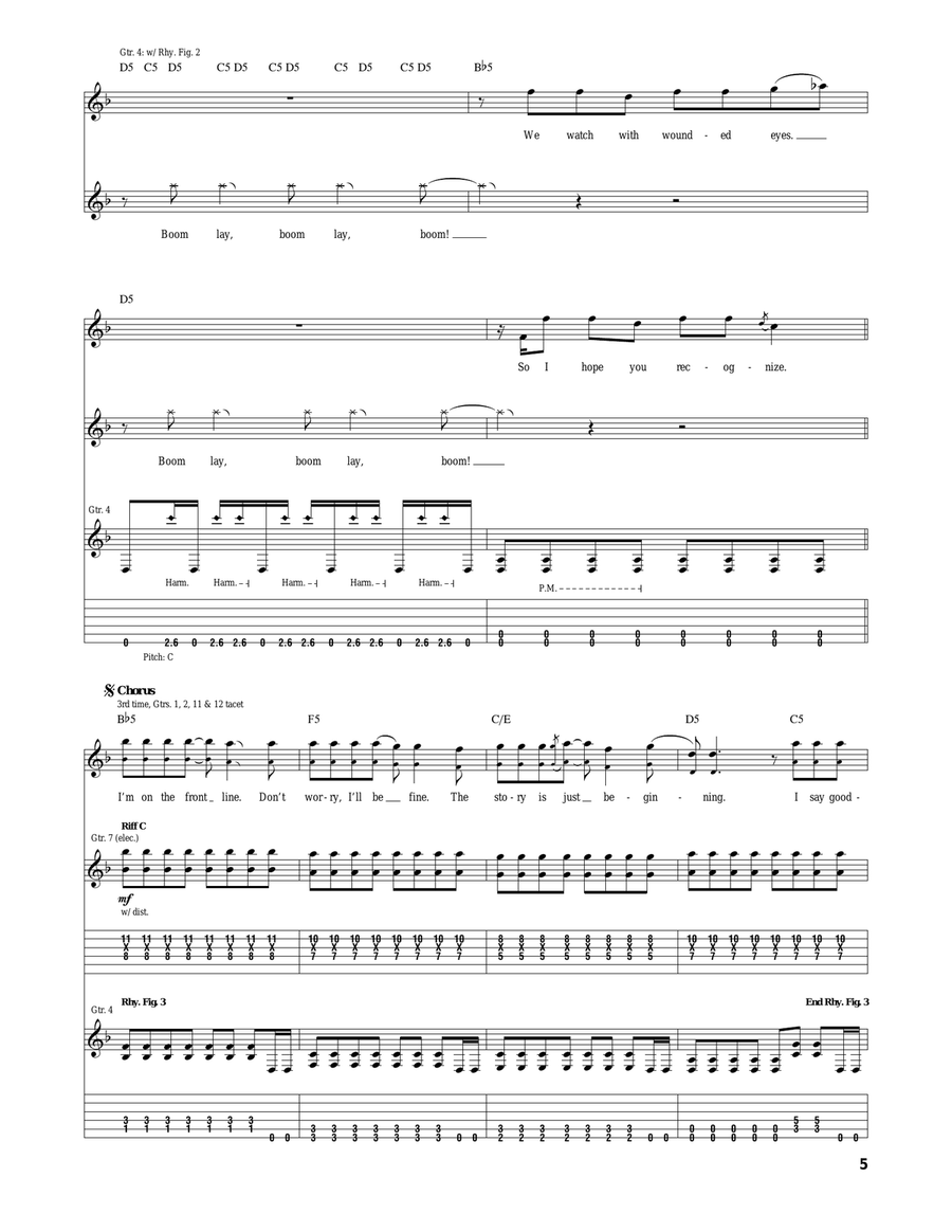 Diamond Eyes (Boom-Lay Boom-Lay Boom) Acoustic Guitar scores gallery preview page 5
