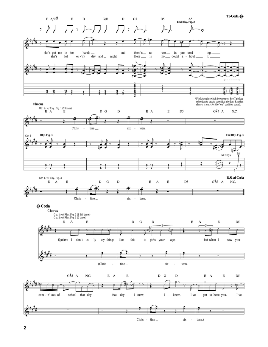 Christine Sixteen Christine Sixteen Acoustic Guitar scores gallery preview page 2