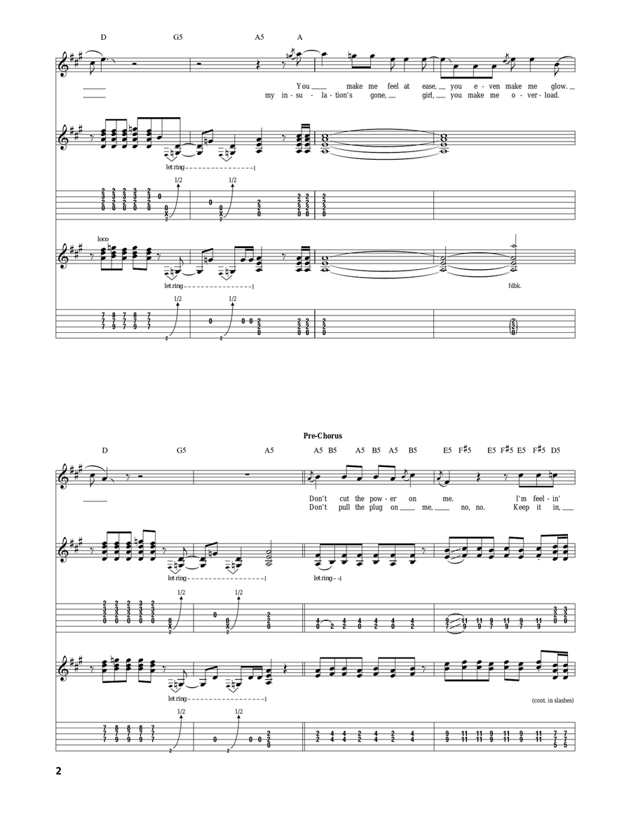 Shock Me Shock Me Acoustic Guitar scores gallery preview page 2