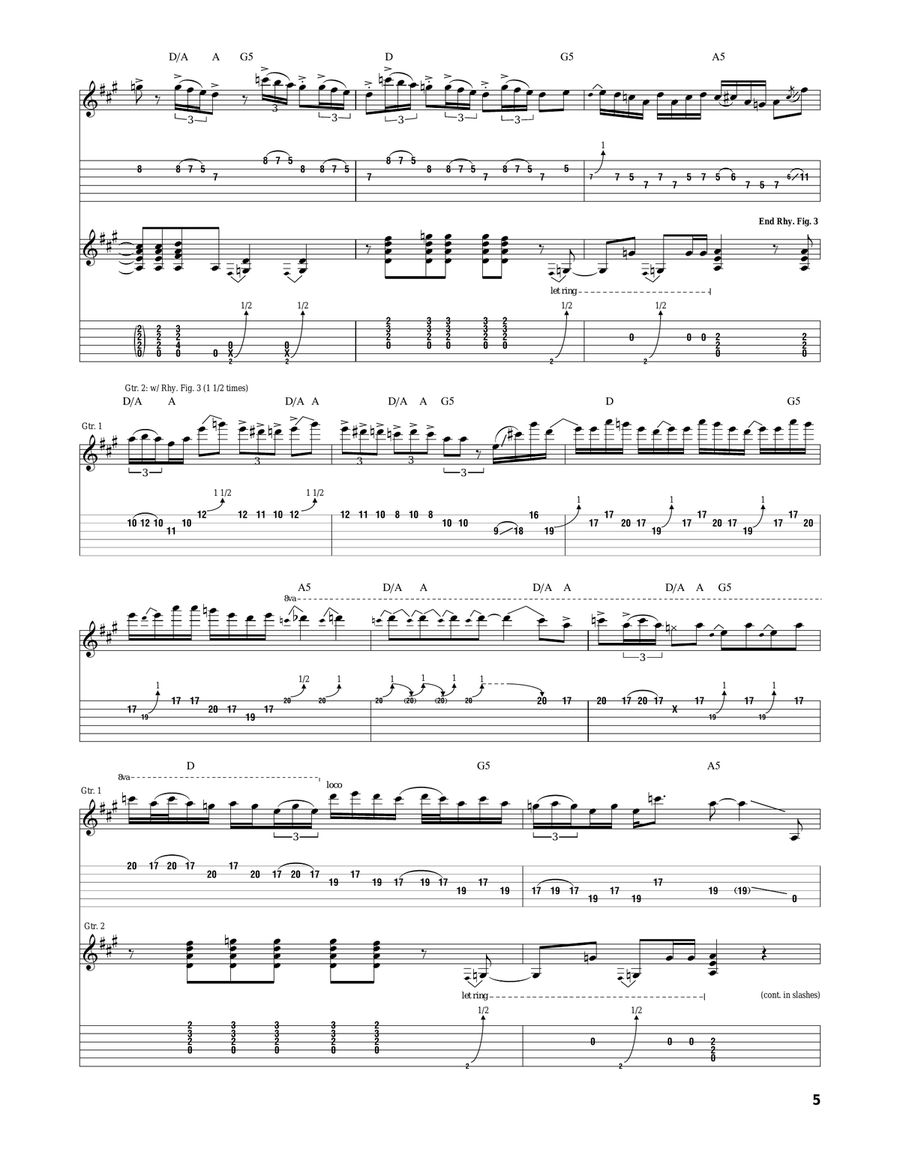 Shock Me Shock Me Acoustic Guitar scores gallery preview page 5