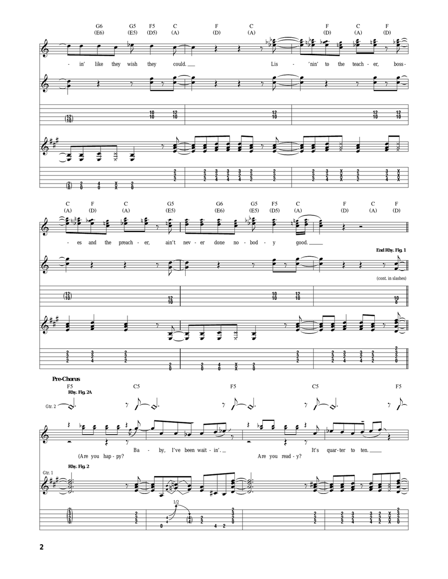 Tomorrow And Tonight Tomorrow And Tonight Acoustic Guitar scores gallery preview page 2