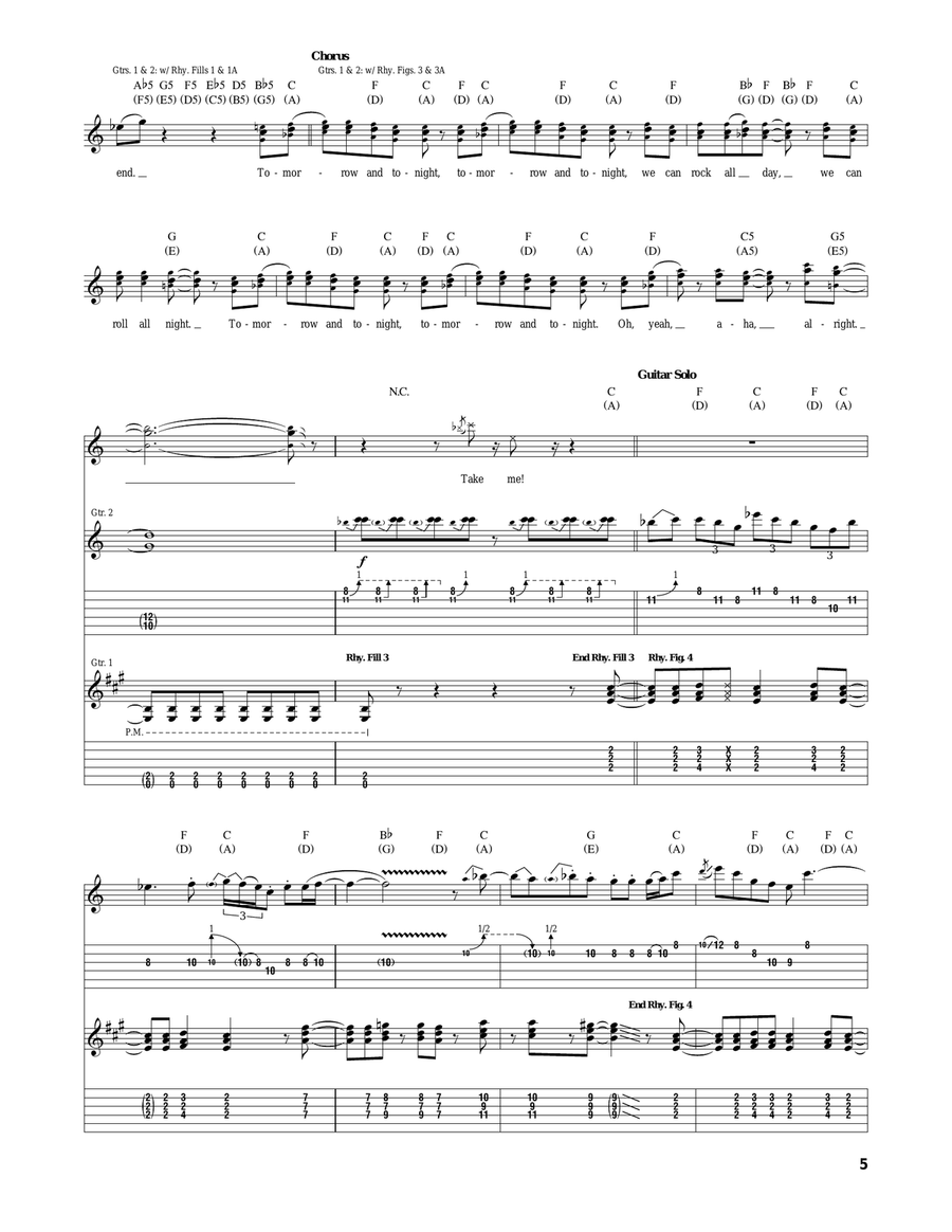 Tomorrow And Tonight Tomorrow And Tonight Acoustic Guitar scores gallery preview page 5