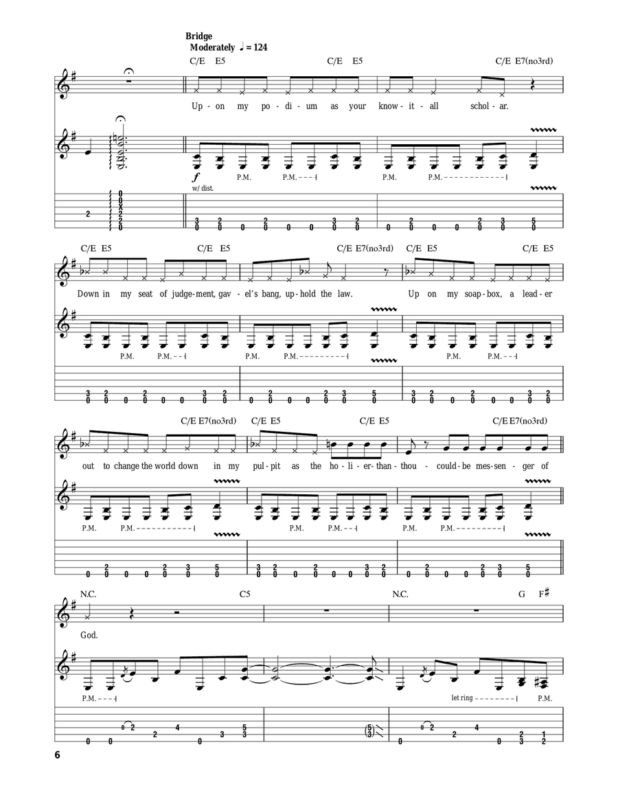 Holy Wars...The Punishment Due Acoustic Guitar scores gallery preview page 6