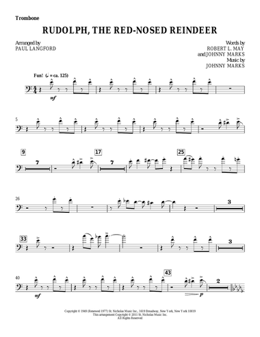 Rudolph, The Red-Nosed Reindeer - Trombone