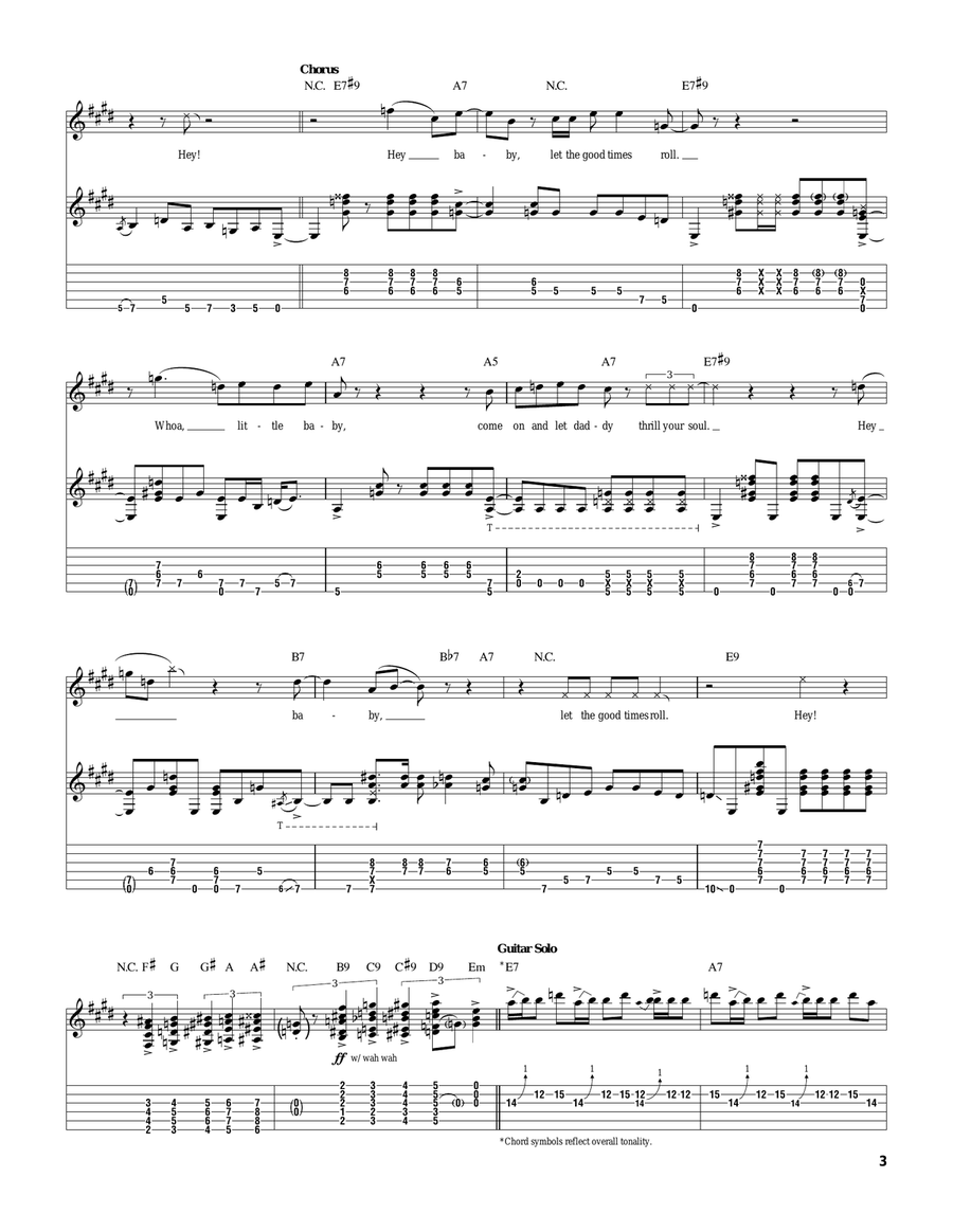Come On (Part 1) Come On (Part 1) Acoustic Guitar scores gallery preview page 3
