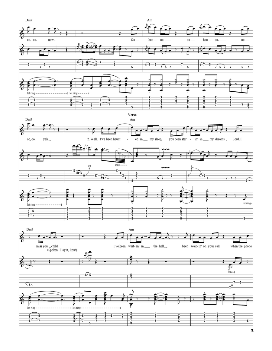 Miss You by The Rolling Stones Acoustic Guitar - Digital Sheet Music page 3