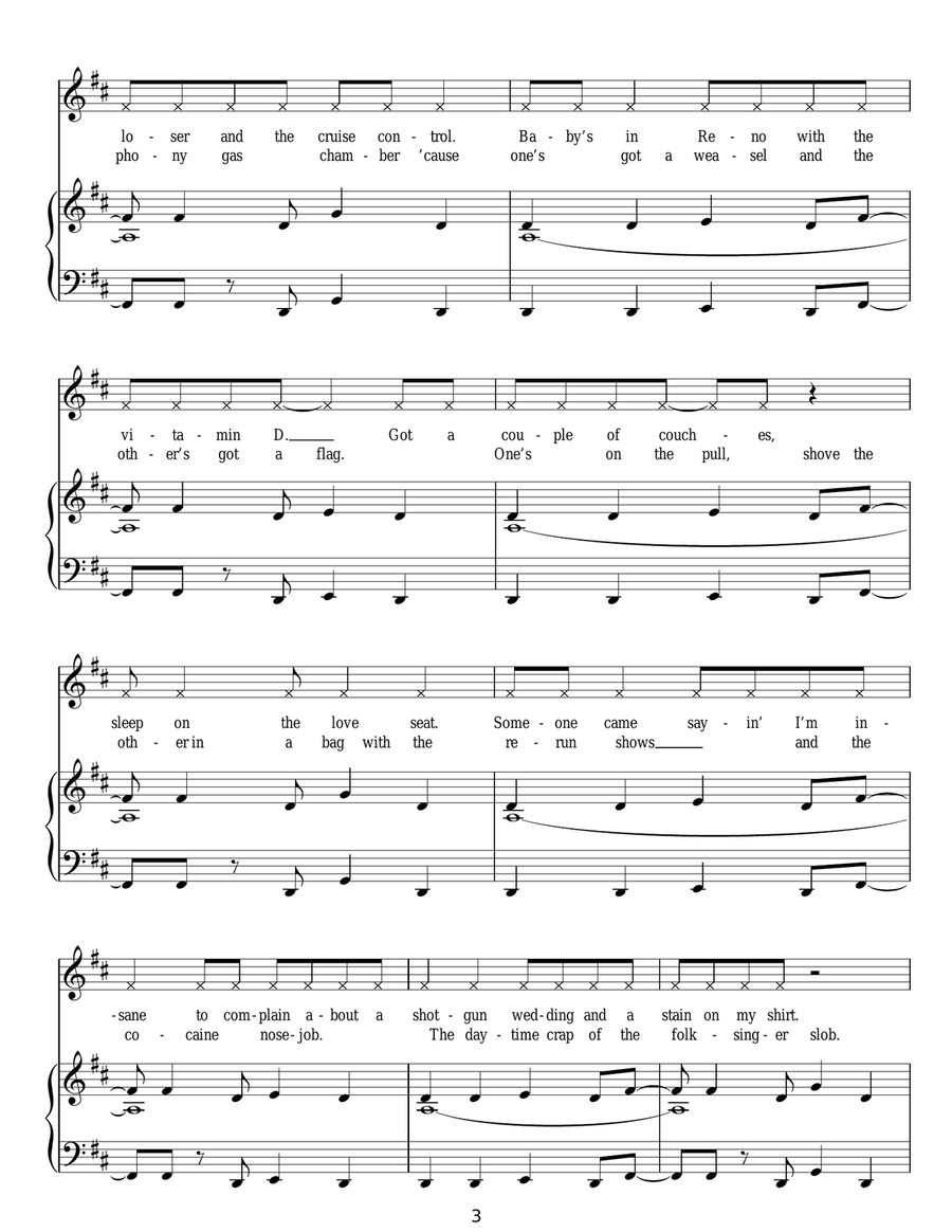 Loser Loser Acoustic Guitar scores gallery preview page 3