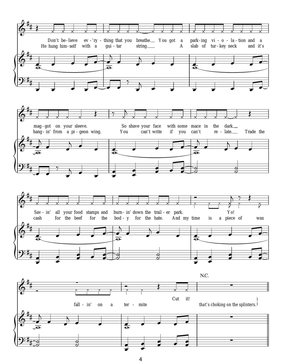 Loser Loser Acoustic Guitar scores gallery preview page 4
