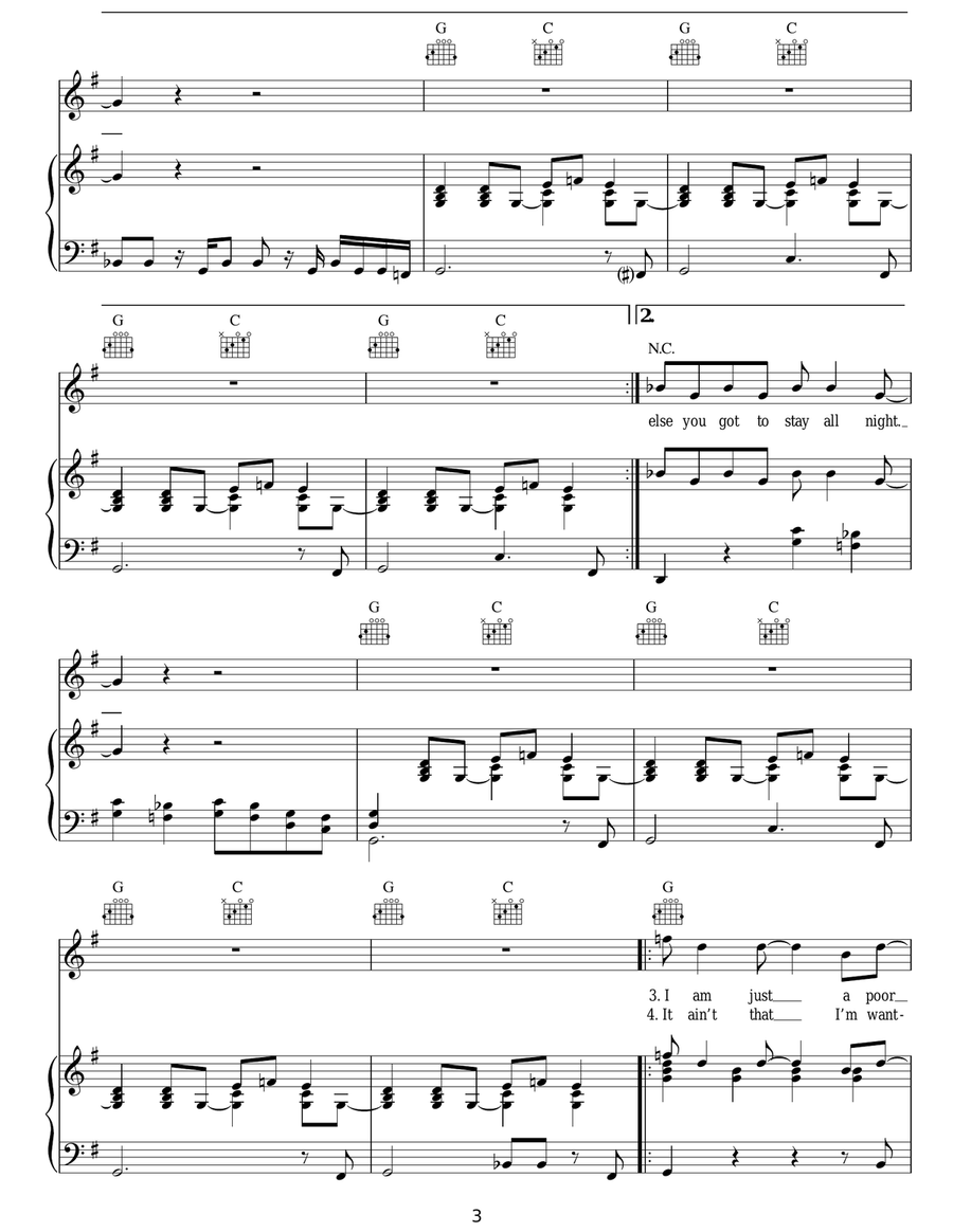 If You Gotta Go, Go Now Acoustic Guitar scores gallery preview page 3