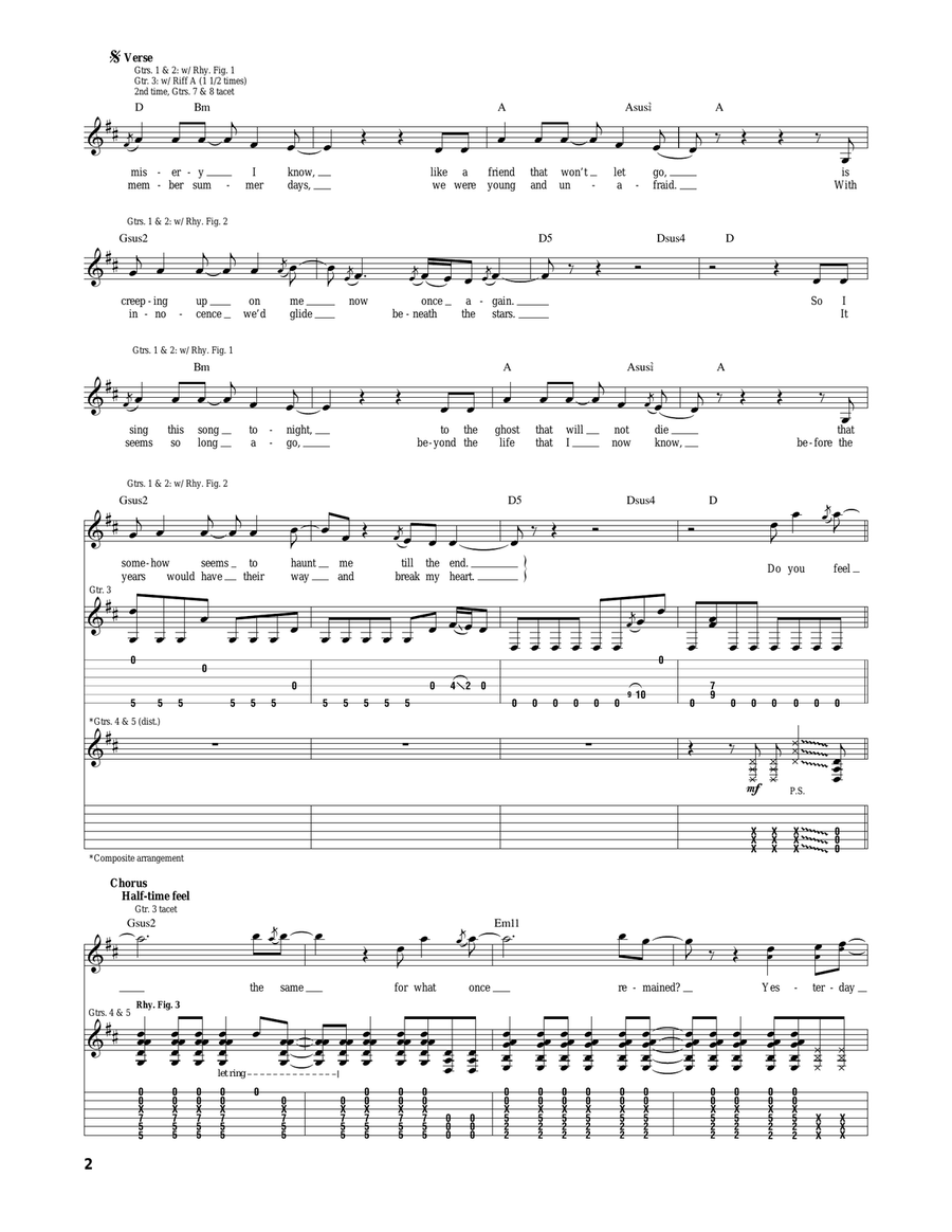 Ghost Of Days Gone By Ghost Of Days Gone By Acoustic Guitar scores gallery preview page 2