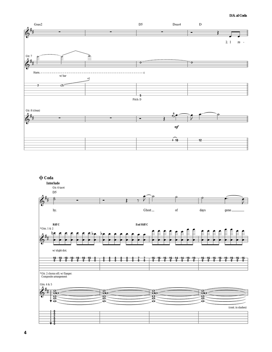Ghost Of Days Gone By Ghost Of Days Gone By Acoustic Guitar scores gallery preview page 4