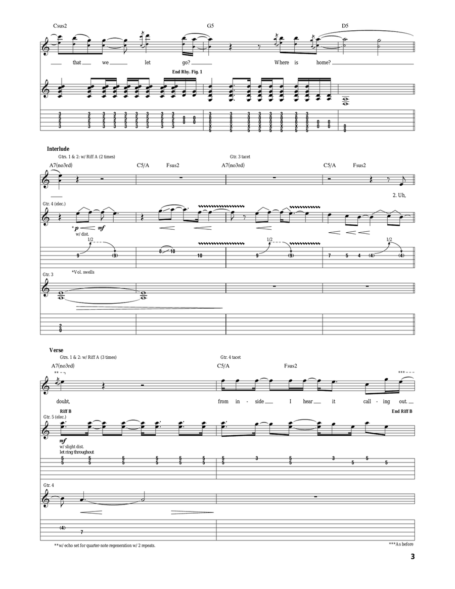 Home Home Acoustic Guitar scores gallery preview page 3
