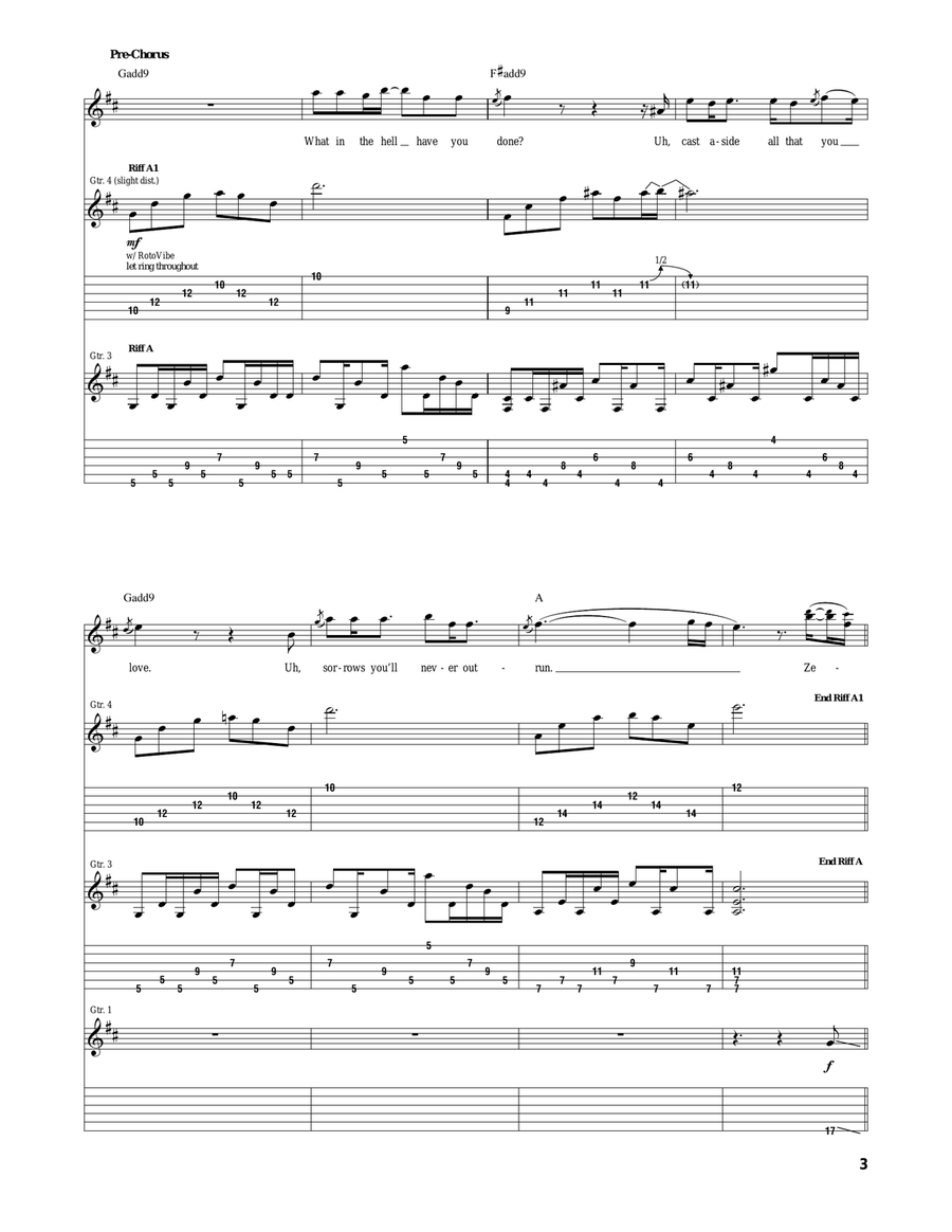 Zero Zero Acoustic Guitar scores gallery preview page 3