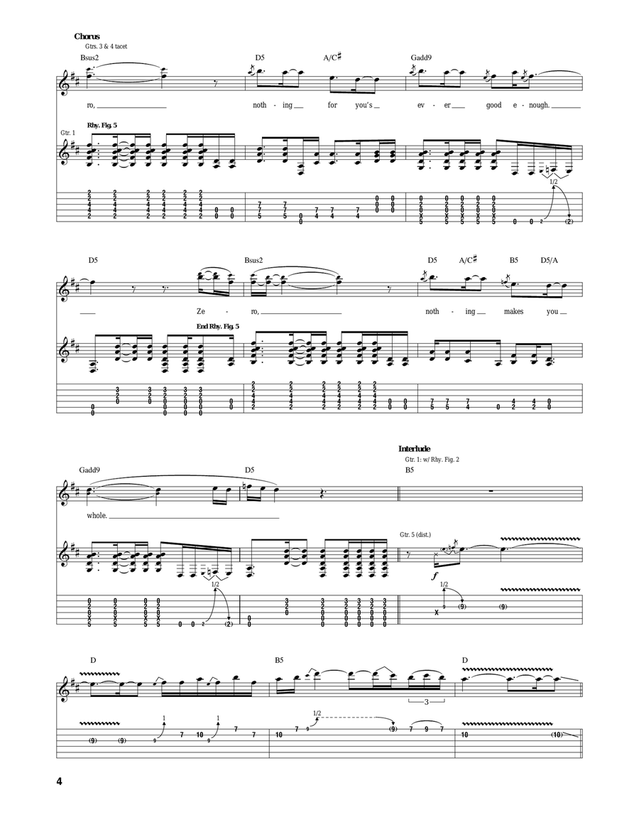 Zero Zero Acoustic Guitar scores gallery preview page 4