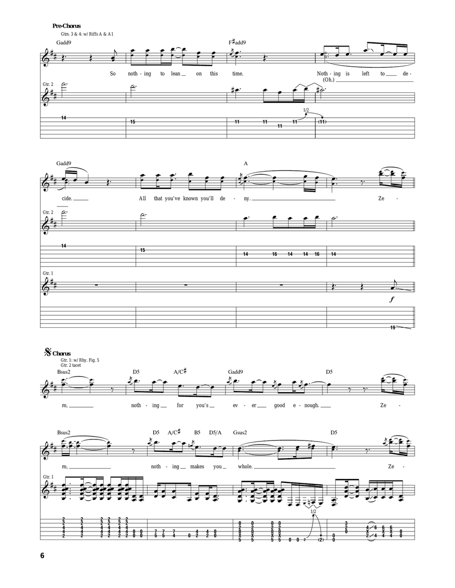 Zero Zero Acoustic Guitar scores gallery preview page 6