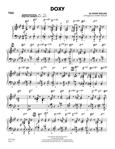 Doxy - Piano