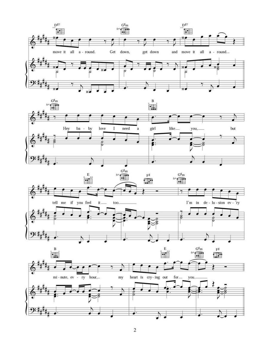 Get Down (You're The One For Me) Acoustic Guitar scores gallery preview page 2