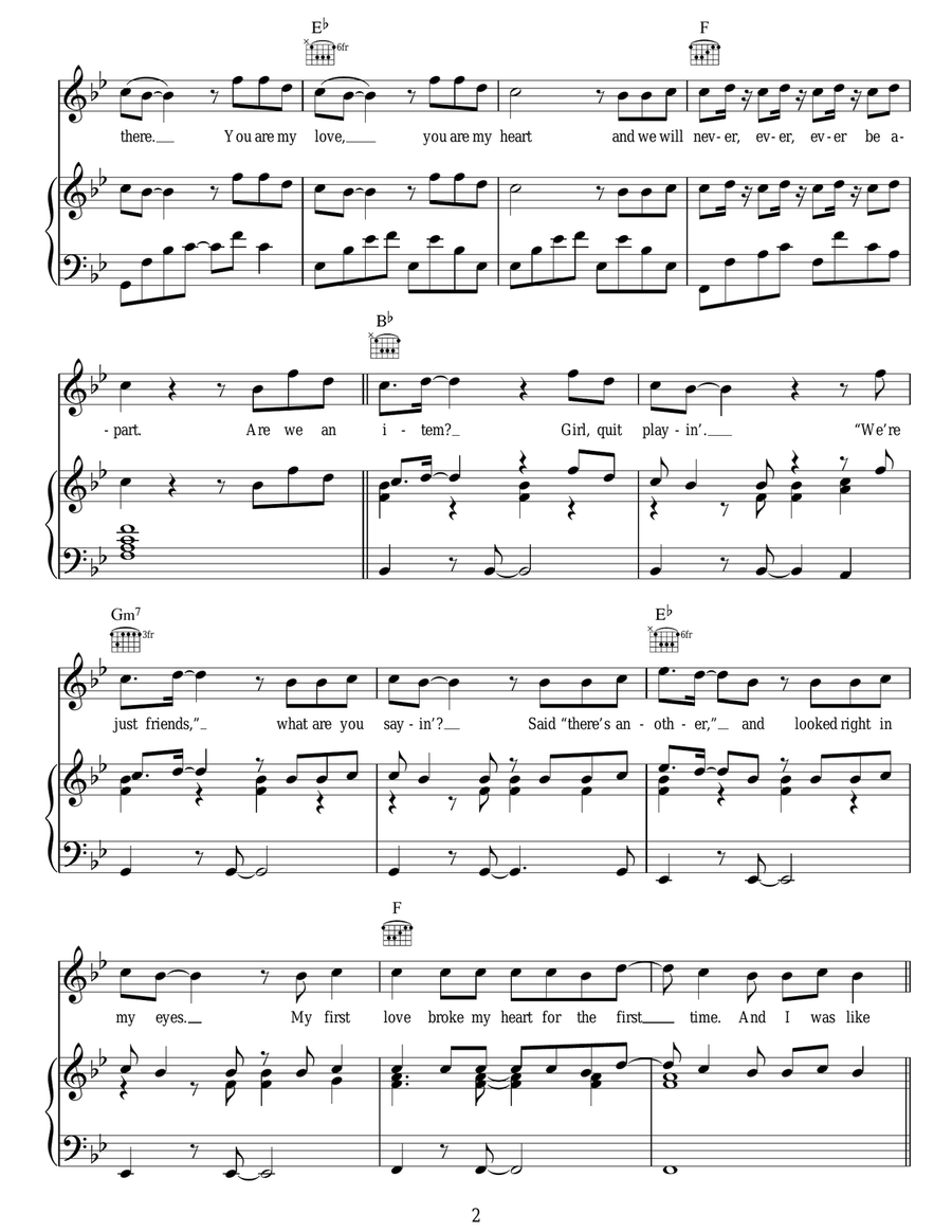 Baby Baby Acoustic Guitar scores gallery preview page 2