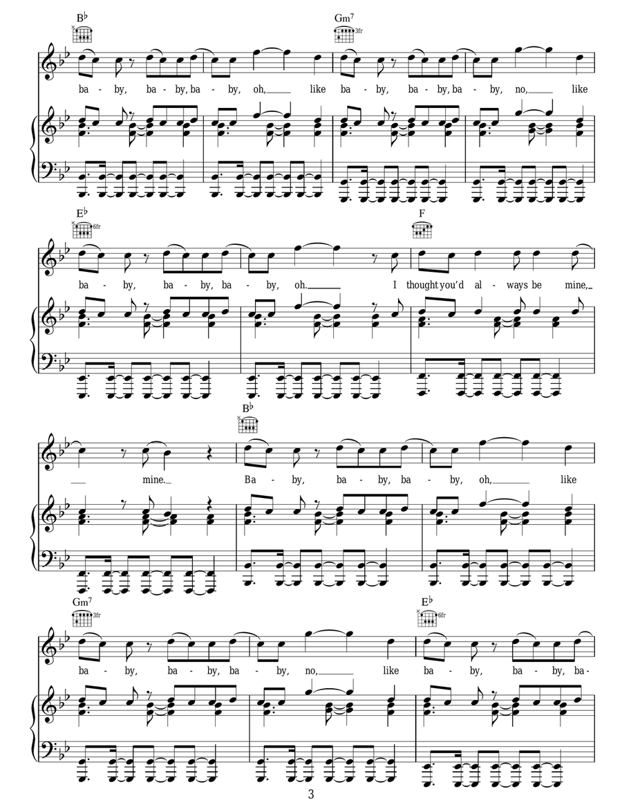 Baby Baby Acoustic Guitar scores gallery preview page 3