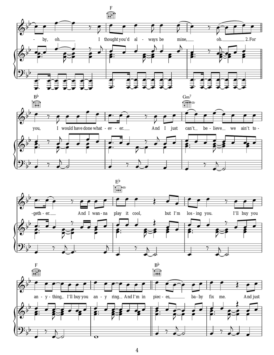 Baby Baby Acoustic Guitar scores gallery preview page 4